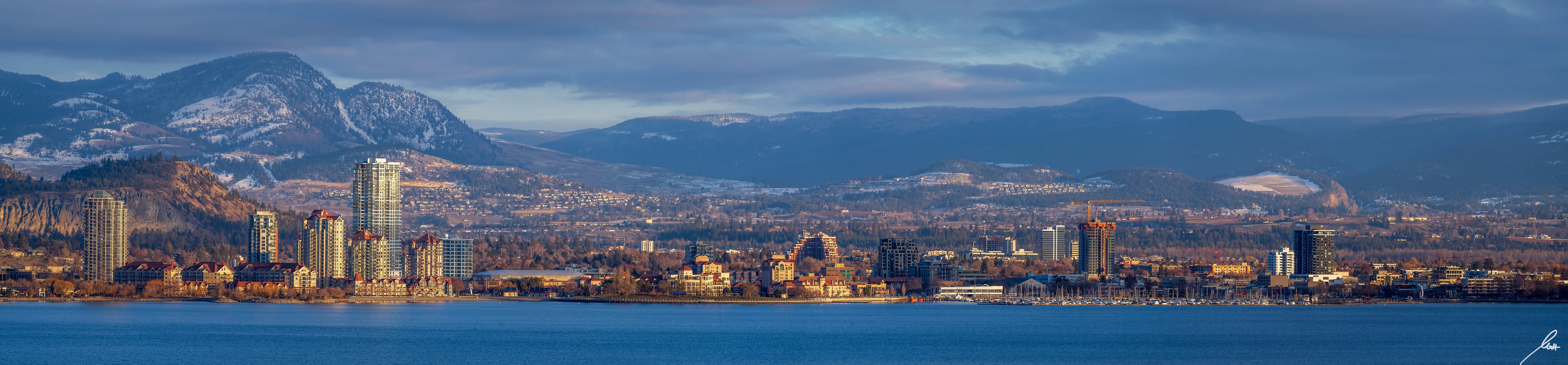 Kelowna and the Okanagan Valley seen across the lake