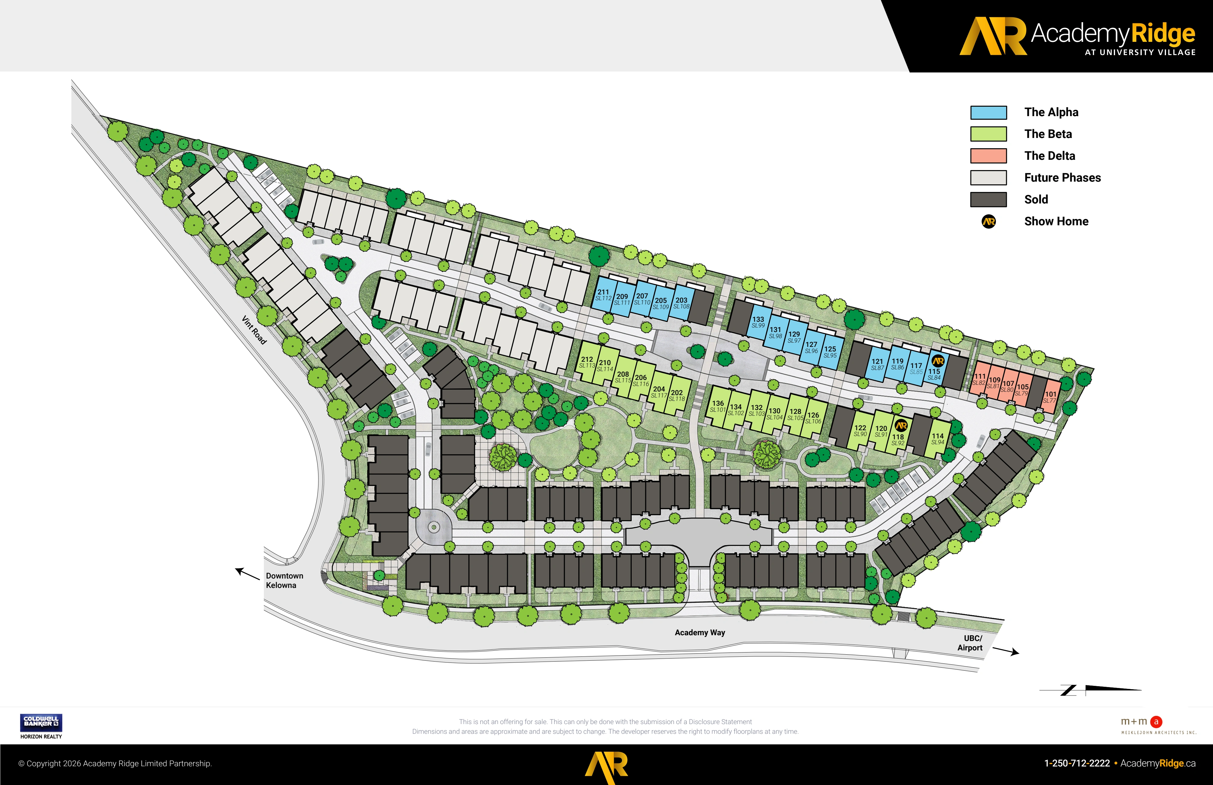 Academy Ridge site plan, enlarged