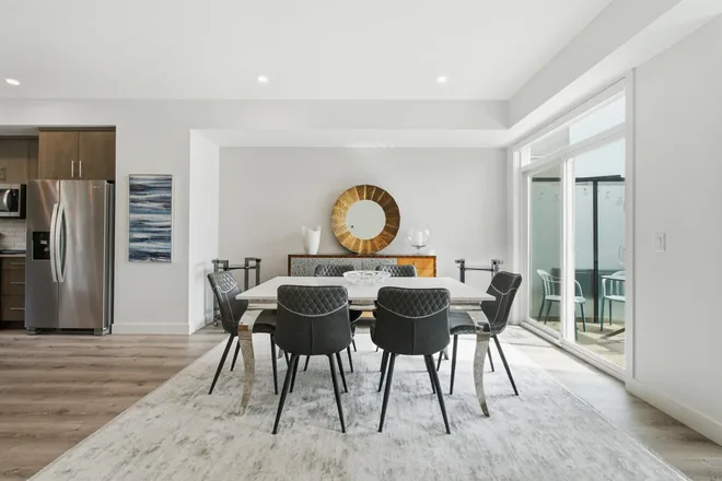 Dining area in the Alpha show home