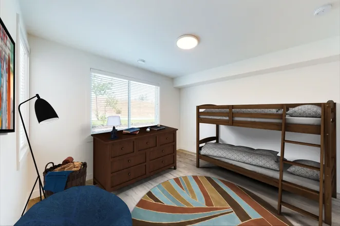 A lock-off flex room, furnished