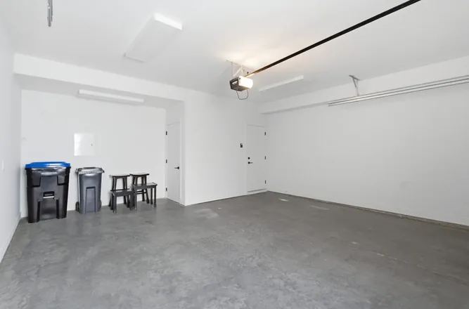 Double garage at an Academy Ridge townhome