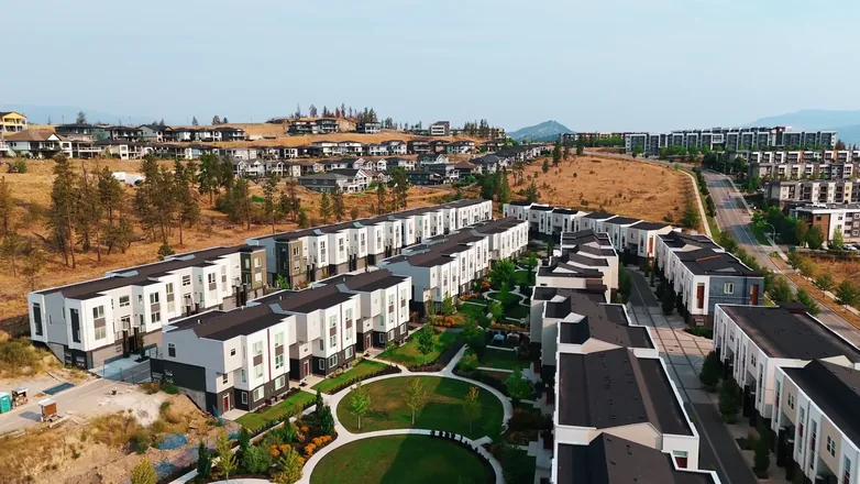 Academy Ridge film, aerial view over the community